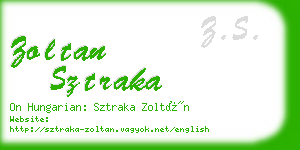 zoltan sztraka business card